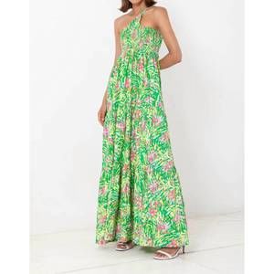 NEW S/W/F centred one shoulder maxi dress in ischia